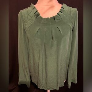 Antonio Melani Emerald Green 100% silk blouse